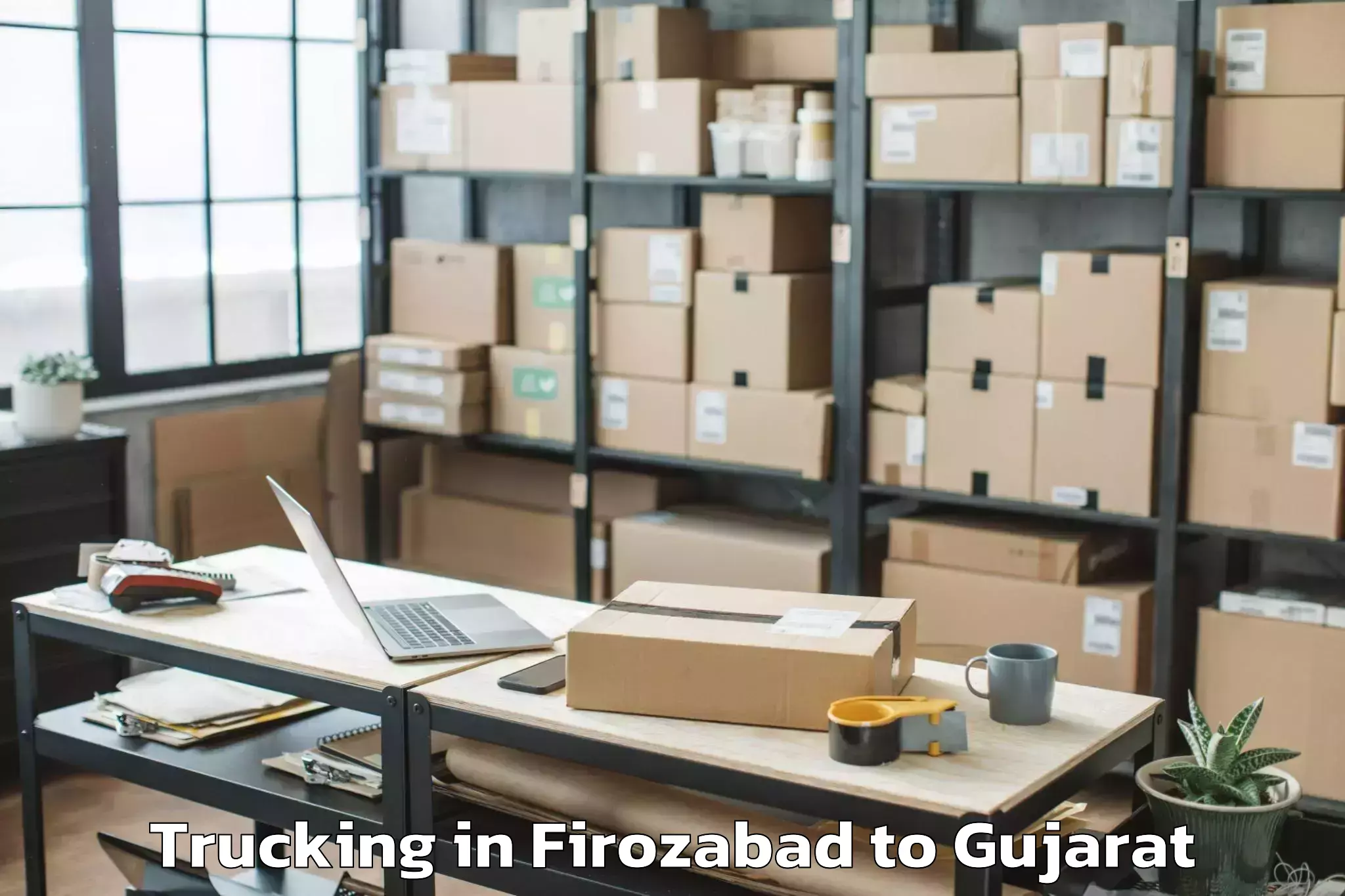 Book Firozabad to Chhota Udepur Trucking Online